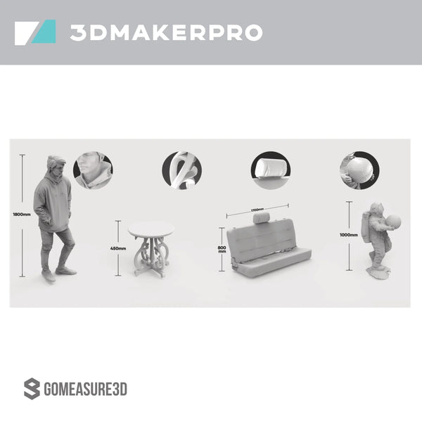 3DMakerPro - Lynx Premium 3D Scanner (Scans Large Objects)