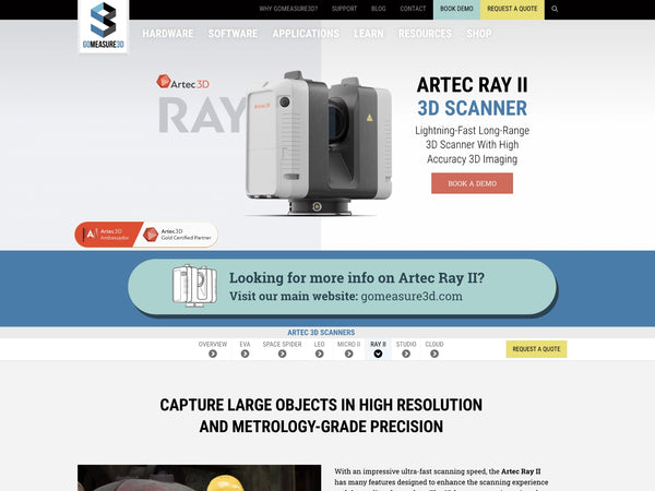 Artec Ray II Long-Range (LIDAR) 3D Scanner
