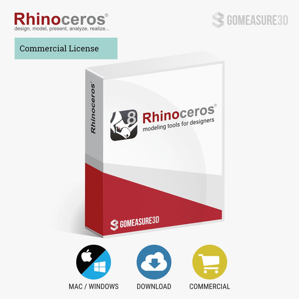 Rhino 8 for Windows and Mac (Commercial License)
