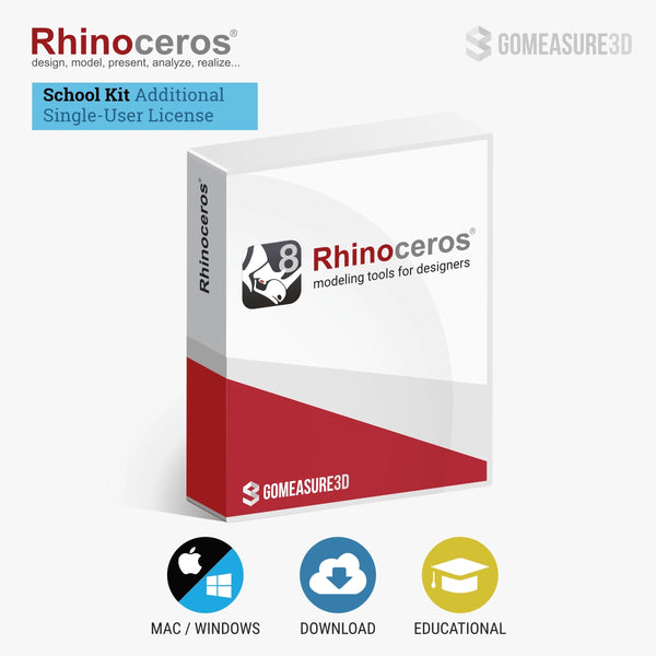 Rhino 8 for Windows and Mac - School Kits for Educational Use