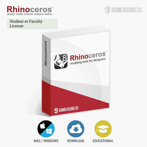 Rhino 8 for Windows and Mac (Student or Faculty License)