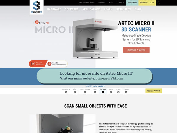 Artec Micro II 3D Scanner – GoMeasure3D