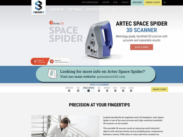 Artec Space Spider 3D Scanner (Demo Unit)