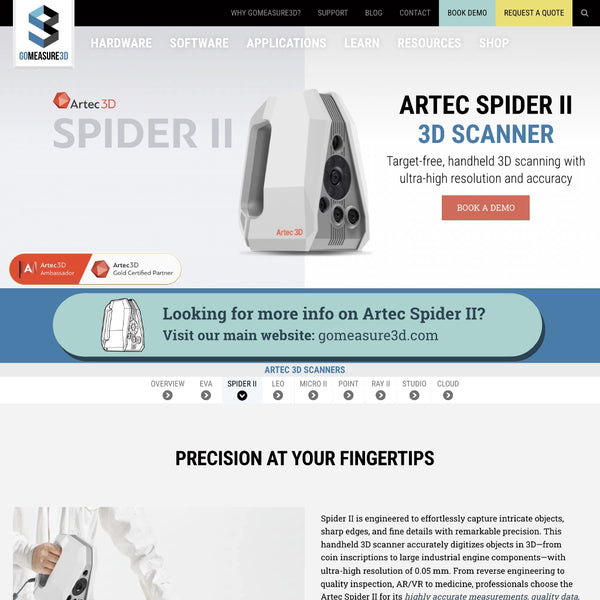 Artec Spider II 3D Scanner (EDU)