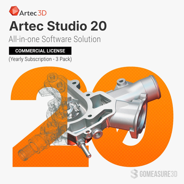 Artec Studio 20 Yearly Subscription 3 licenses (for the same user)