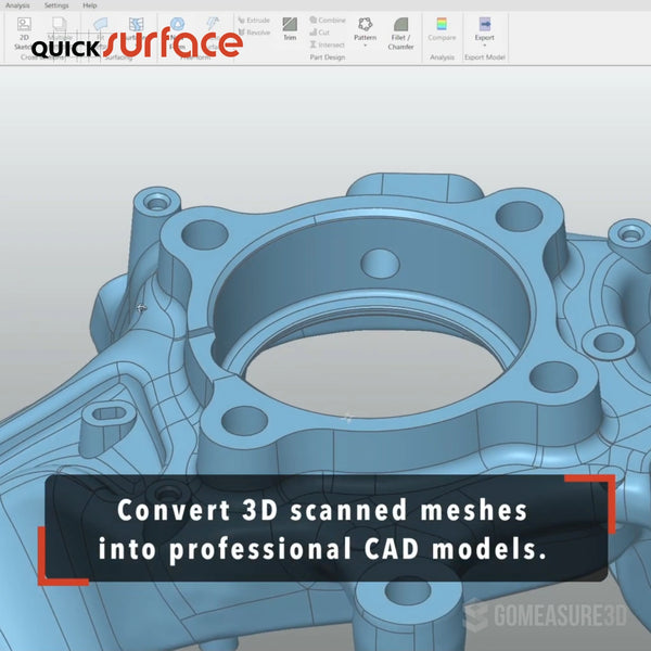 Quick Surface Software QuickSurface 3D Reverse Engineering Software (Scan to CAD Software ...
