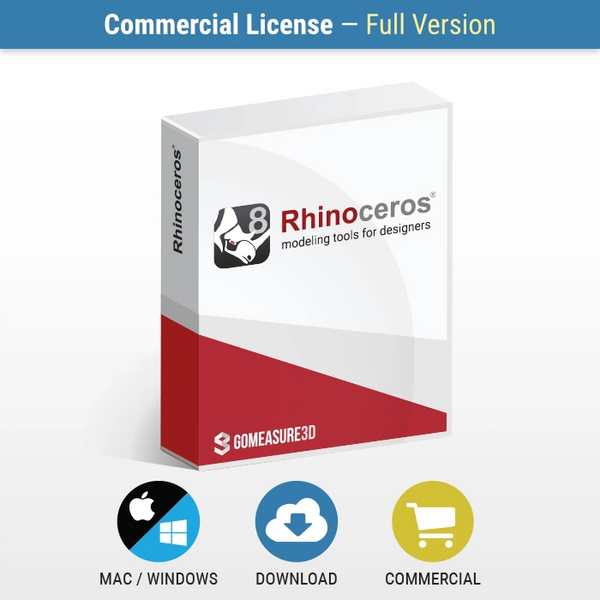 Rhino 8 for Windows and Mac (Commercial License)