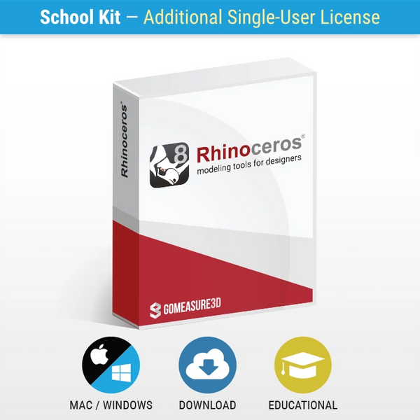 Rhino 8 for Windows and Mac - School Kits for Educational Use