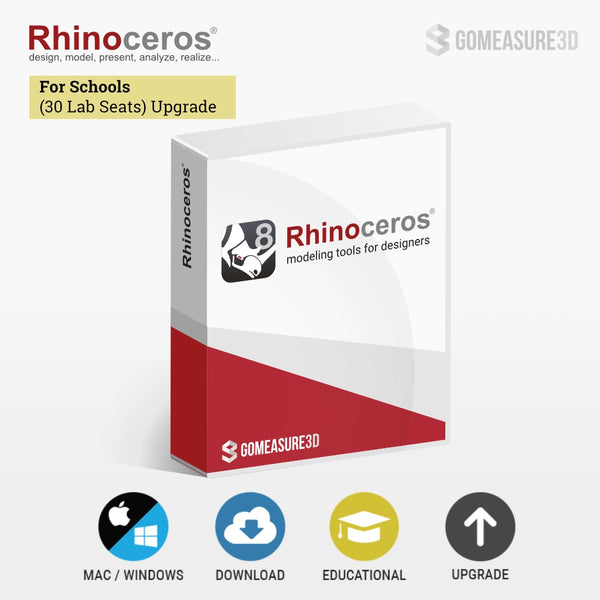 Rhino 8 for Windows and Mac (UPGRADE - 30 Lab Seats)