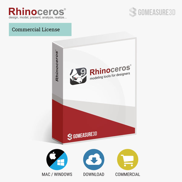 Rhino 9 for Windows and Mac (Commercial License)