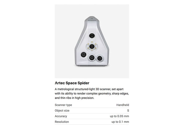 Scanner 3D ARTEC - SPACE SPIDER