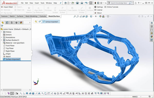 Mesh2Surface (SOLIDWORKS Plug-in)